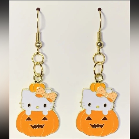 Aeliks Jewelry - G4 - Hello Kitty Halloween 925 Sterling hook Earrings